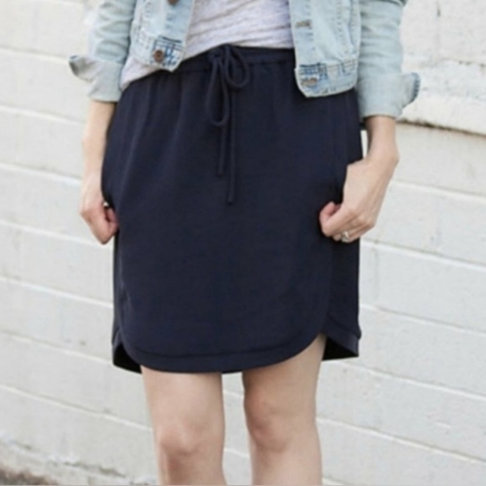JCrew Drapey Double Twill Skirt